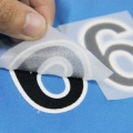 Logo kustom Menyetrika pada huruf lembut 3d flock heat transfer stiker label pencetakan untuk kerajinan DIY T-shirt tas pakaian 
