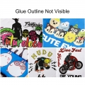 Kustom harga murah logo setrika pada pencetakan 3d kawanan panas tekan transfer label stiker untuk pakaian garmen 
