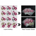 Kustom harga murah logo setrika pada pencetakan 3d kawanan panas tekan transfer label stiker untuk pakaian garmen 